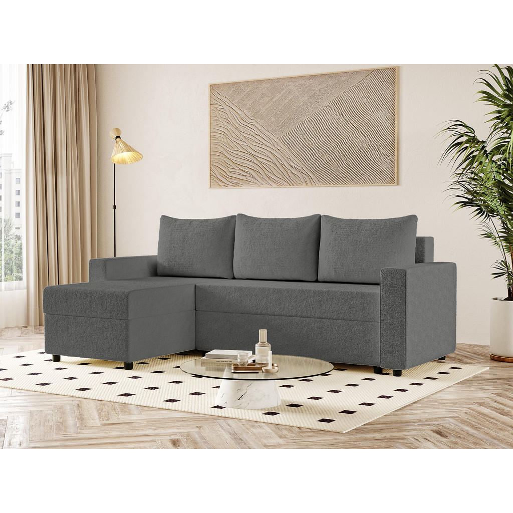 Thumbnail - Fedve Ecksofa, Graphit, Textil, L-Form,L-Form, 230x146 cm, Wohnzimmer, Sofas & Couches, Wohnlandschaften, Ecksofas