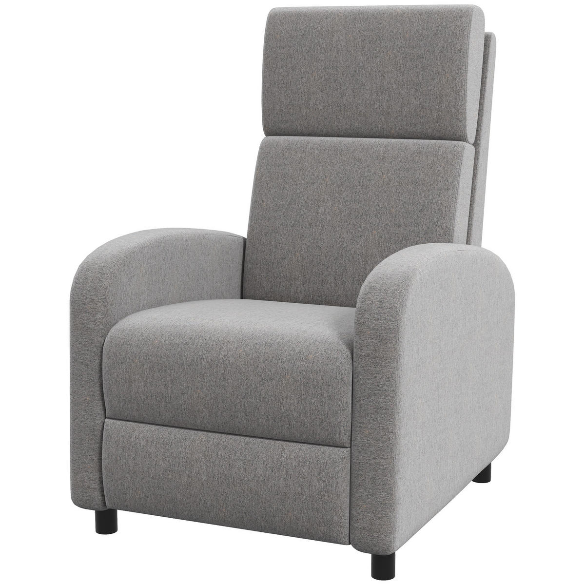 RELAXSESSEL DE-06358 neigbar bis 160°, ausklappbare Fußstütze Grau - Grau, Holzwerkstoff/Textil (64/102/86cm) - ComfortXL