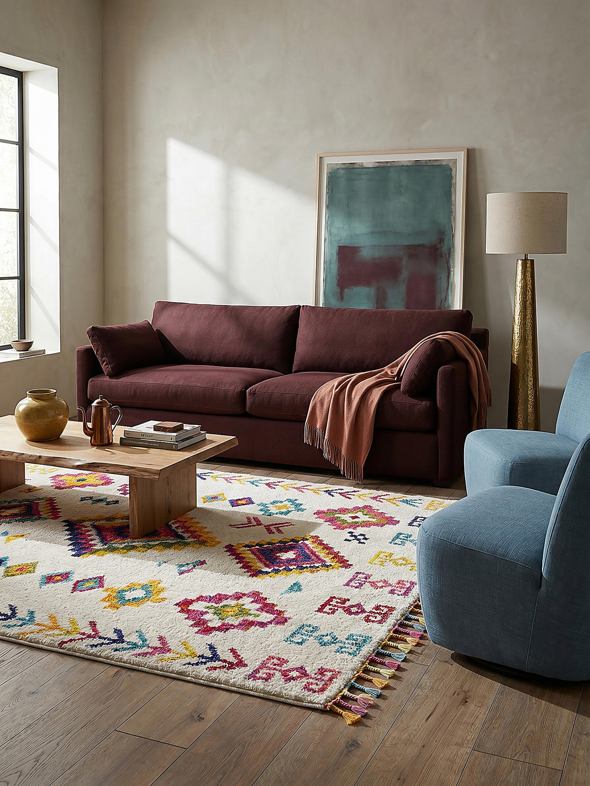HOCHFLORTEPPICH ARUN 120/170 cm - Multicolor, Textil (170/120cm) - KADIMA DESIGN