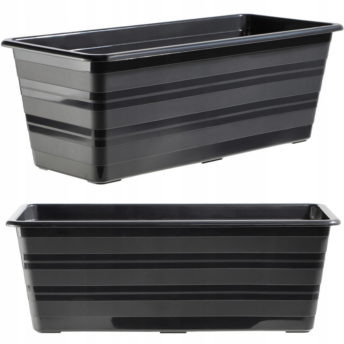 BALKONTOPF 40 cm, Anthrazit - Anthrazit, Kunststoff (7/40cm) - KADAX