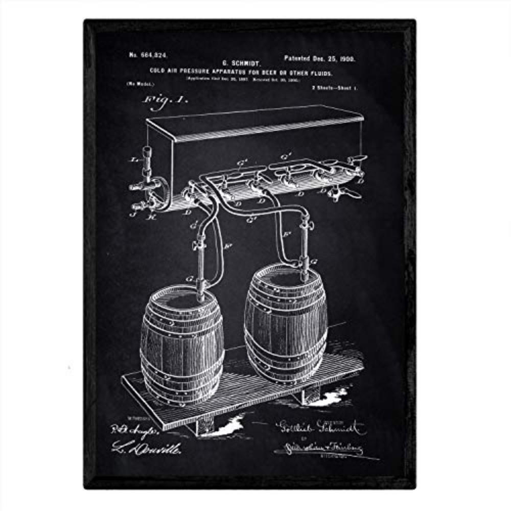 POSTER Patent Druck Bier A3 Rahmenlos - Klar, Papier (29.7/5/42cm) - Nacnic