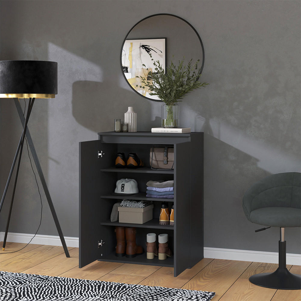 KOMMODE Claus Anthrazit 74 x 99.6 cm mit 2 Türen - Anthrazit, Holzwerkstoff (74/99.6/40cm) - Vicco