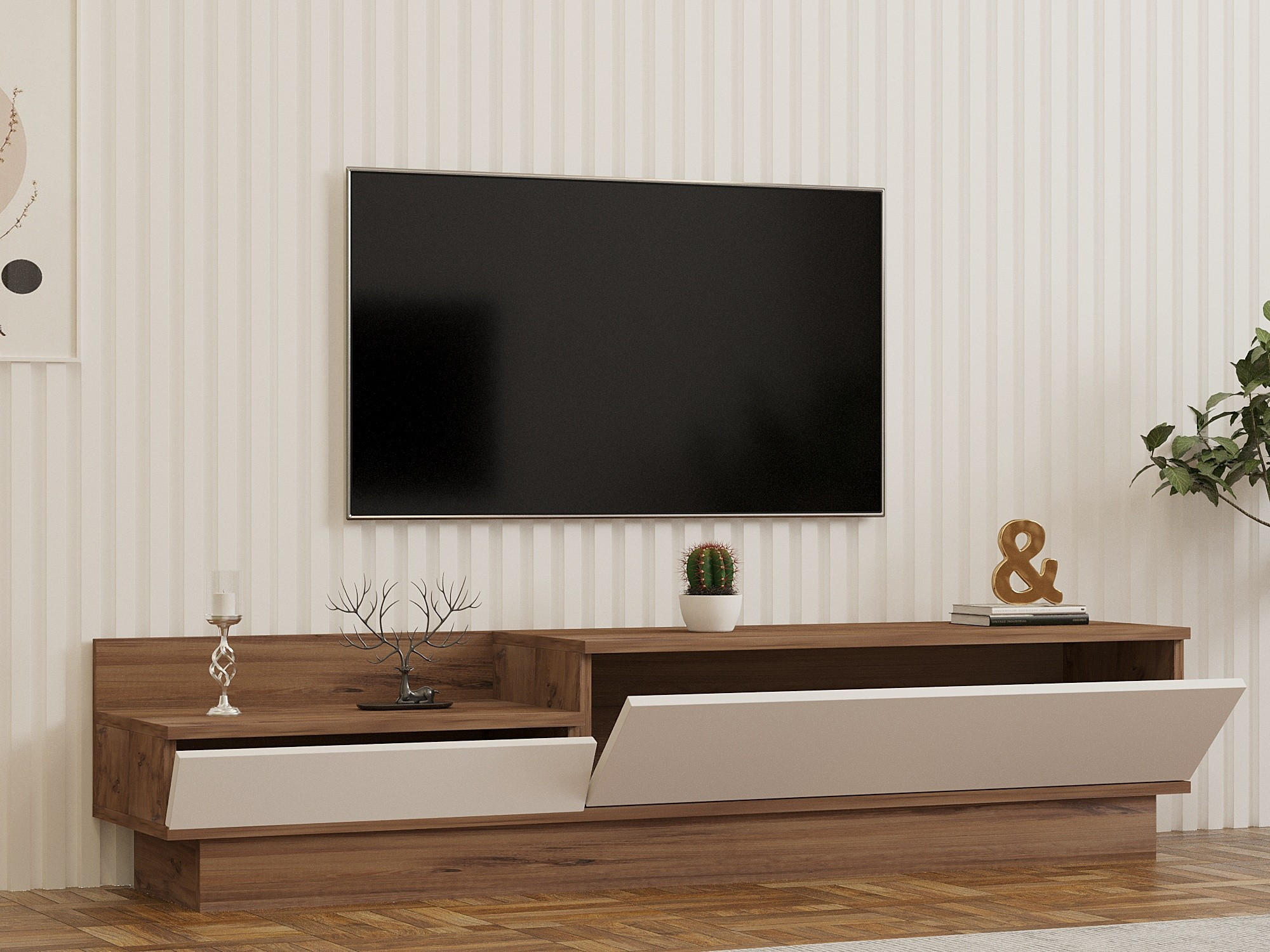 Habitat Garten Tv-Möbel Weiß 35x35x160 cm