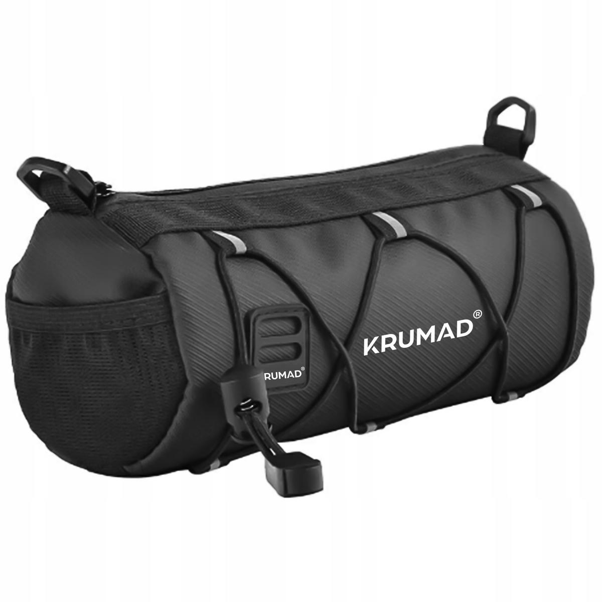 FAHRRADRAHMENTASCHE Lenkertasche Fahrrad mit Handyhalterung - Schwarz, Textil (10/11/22cm) - KRUMAD