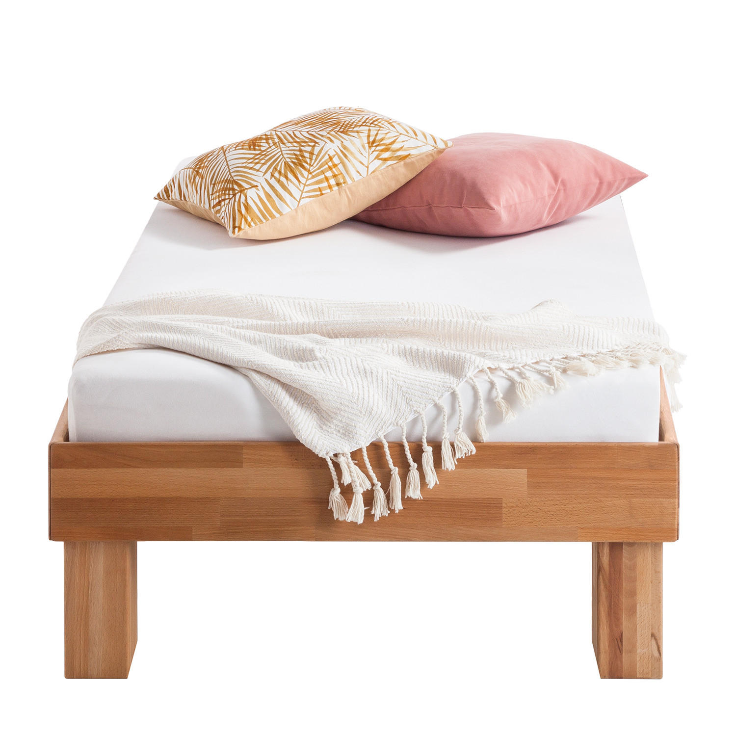 BETT - Massivholz - Kernbuche, Holz (90/200cm) - home24