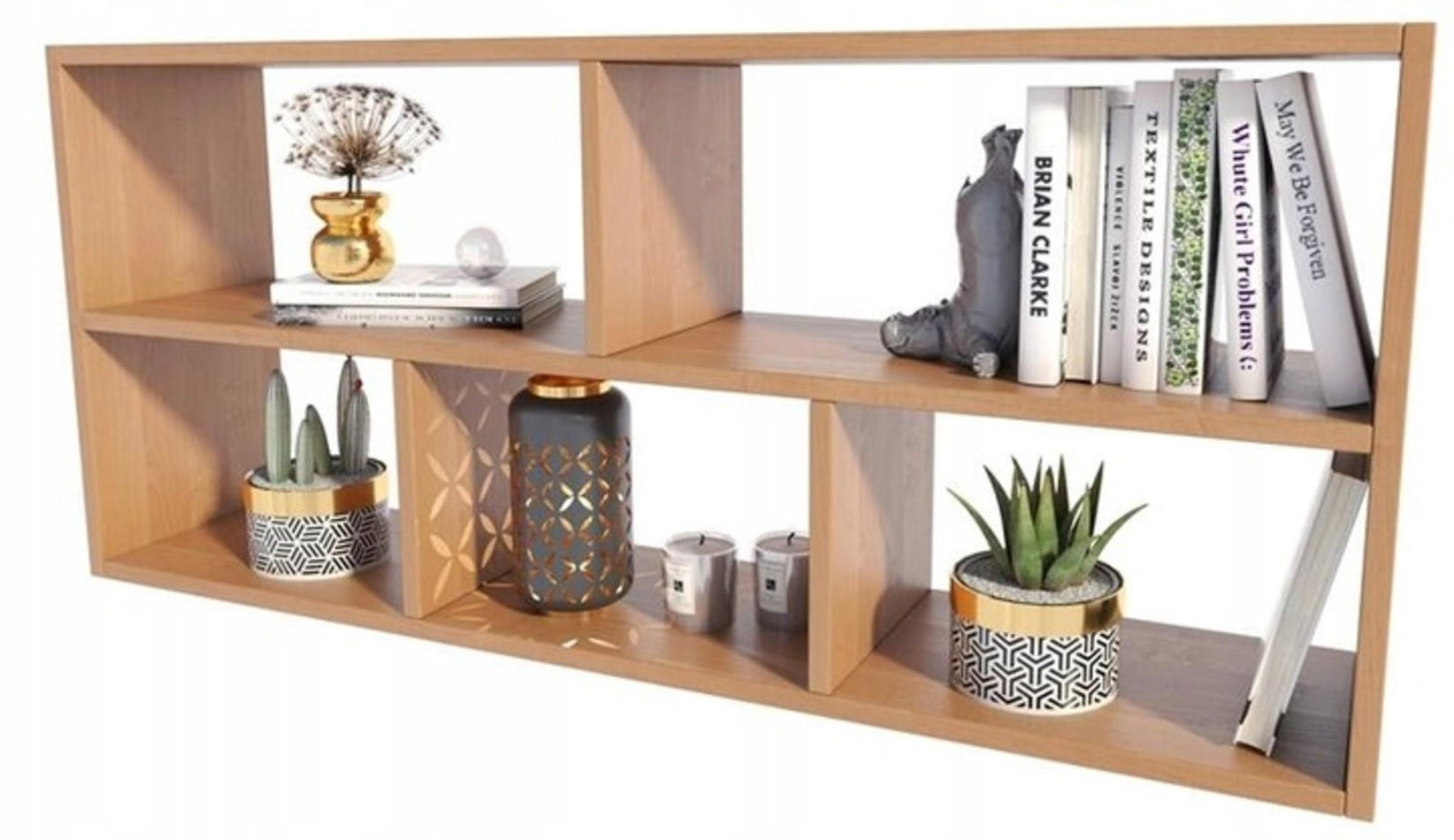 HÄNGEREGAL TEO Erle 113,6/25/50 cm - Erlefarben, Holzwerkstoff (113.6/50/25cm) - Matkam Möbel