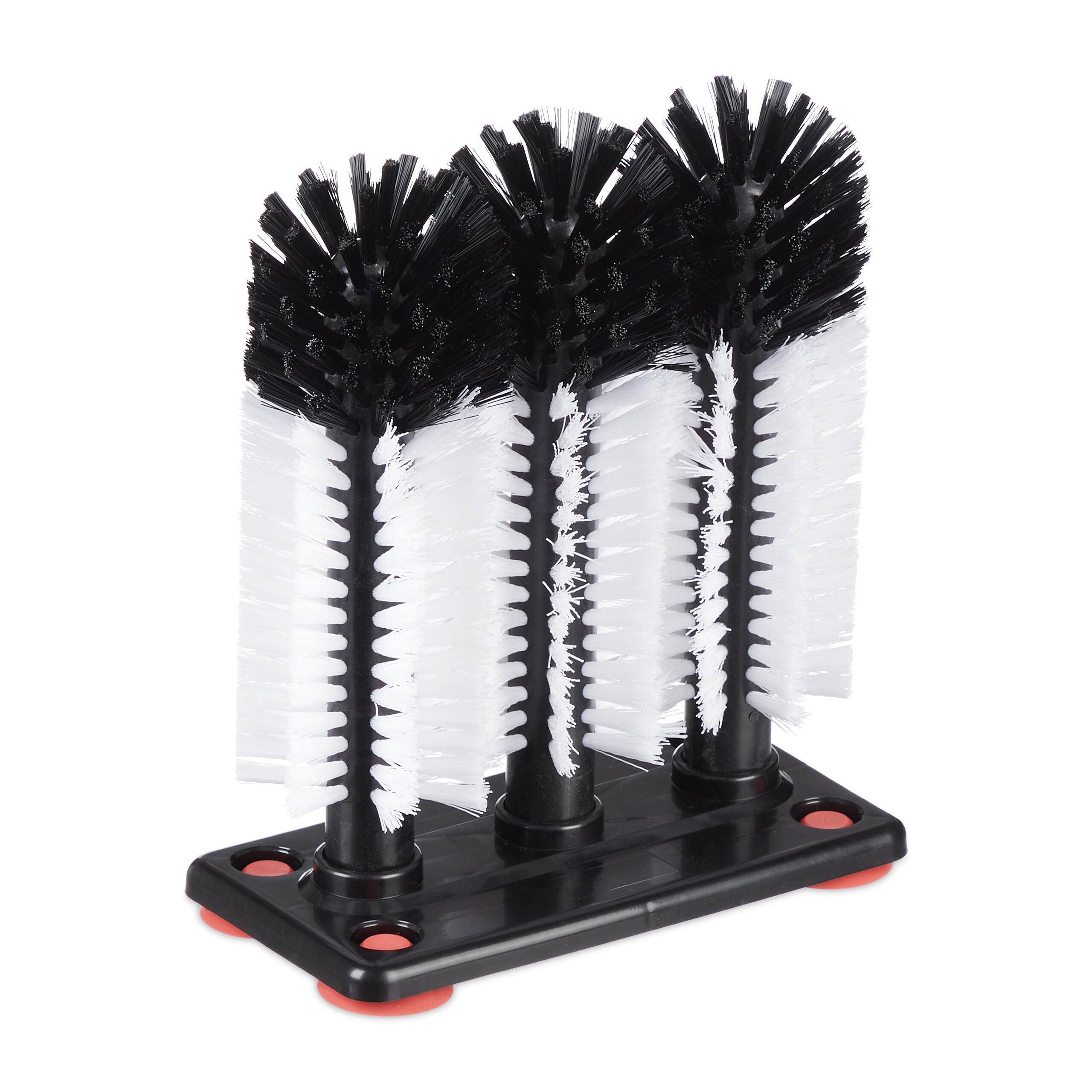 GLÄSERSPÜLBÜRSTE - Multicolor, Kunststoff (18.5/22/10cm) - Relaxdays