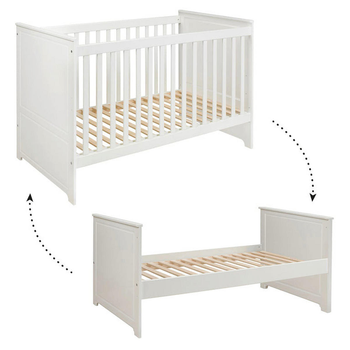 SOBA ZA BEBE 2-dijelni Bijeli - bijela, drvni materijal (146/90/78cm) - Petits-meubles