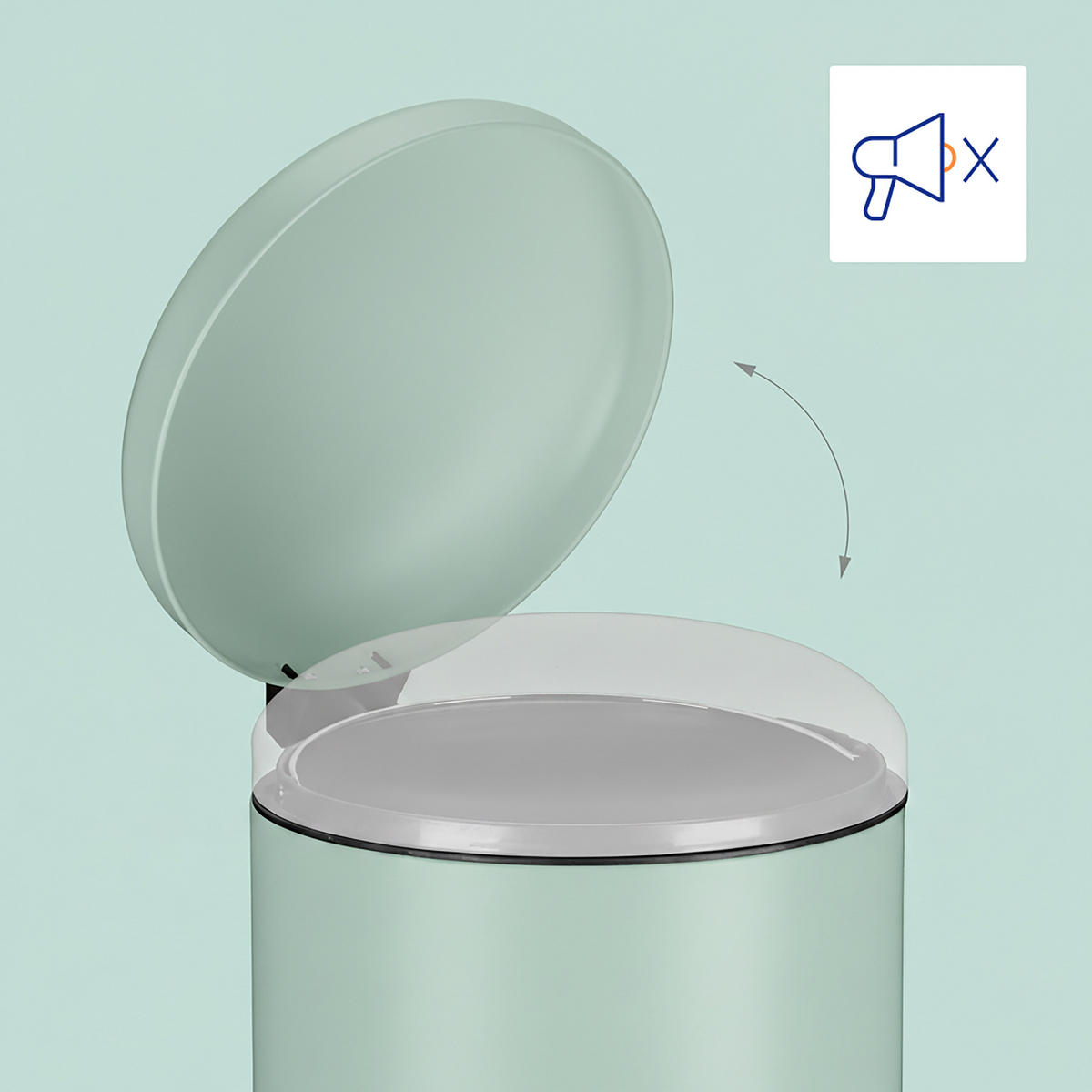 KOŠ na odpad - tyrkysová, kov/plast (33/68/29cm) - Relaxdays