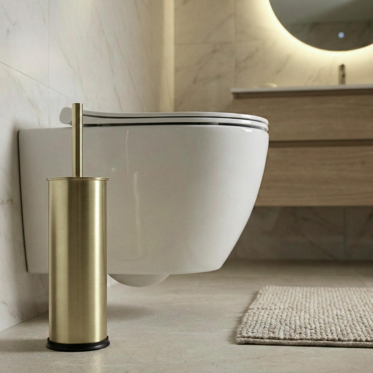 WC Bürste STAV - Goldfarben, Metall (10/38/10cm)