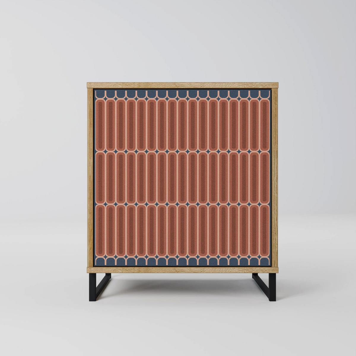 SIDEBOARD HYPNOTIC GATE, Eichefarben, 57,5x42x57,5 cm, Ohne Füße - Eichefarben/Multicolor, Holzwerkstoff (57.5/57.5/42cm) - SpaceRebels