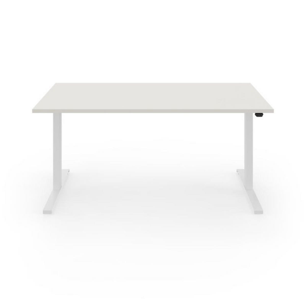 SCHREIBTISCH s22 elektrisch höhenverstellbar, 140 x 80 cm - Weiß, Holzwerkstoff/Kunststoff (80/140/62cm) - hali