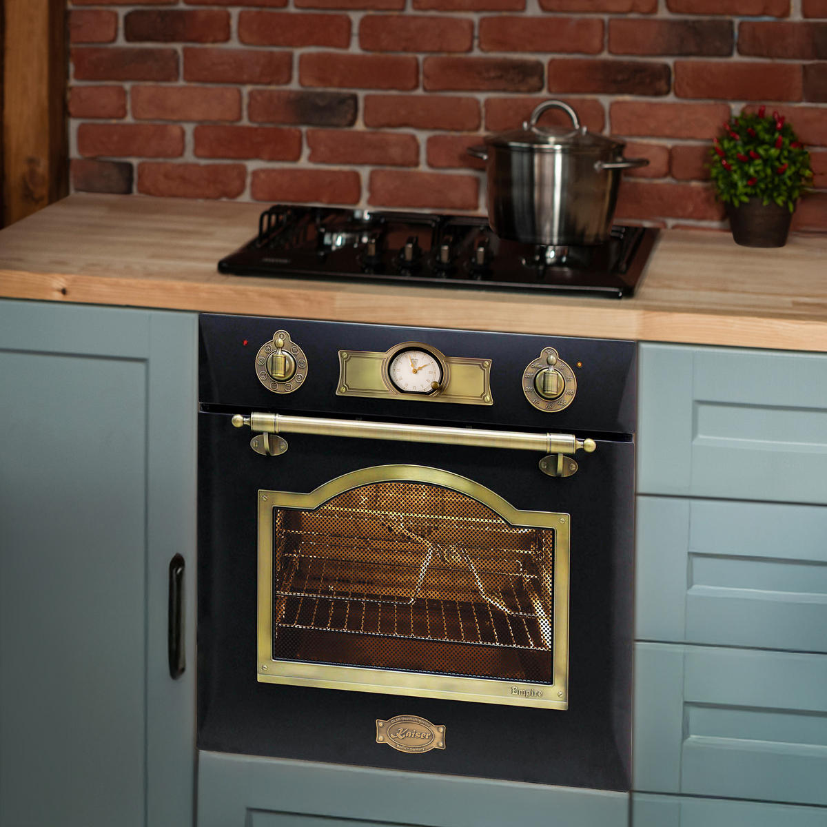 EINBAU-ELEKTROBACKOFEN EH 6355 Em, Schwarz, 60 cm - Schwarz, Metall (59.4/59.4/56.6cm) - Kaiser