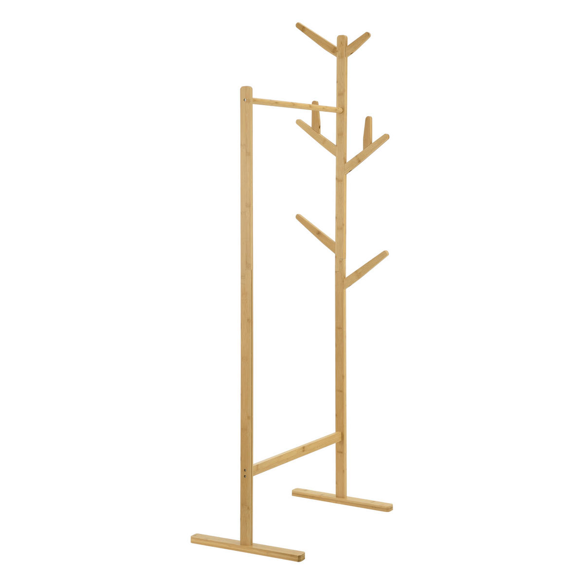 GARDEROBENSTÄNDER Nordreisa - Naturfarben, Holz (65/170/40cm) - [en.casa]