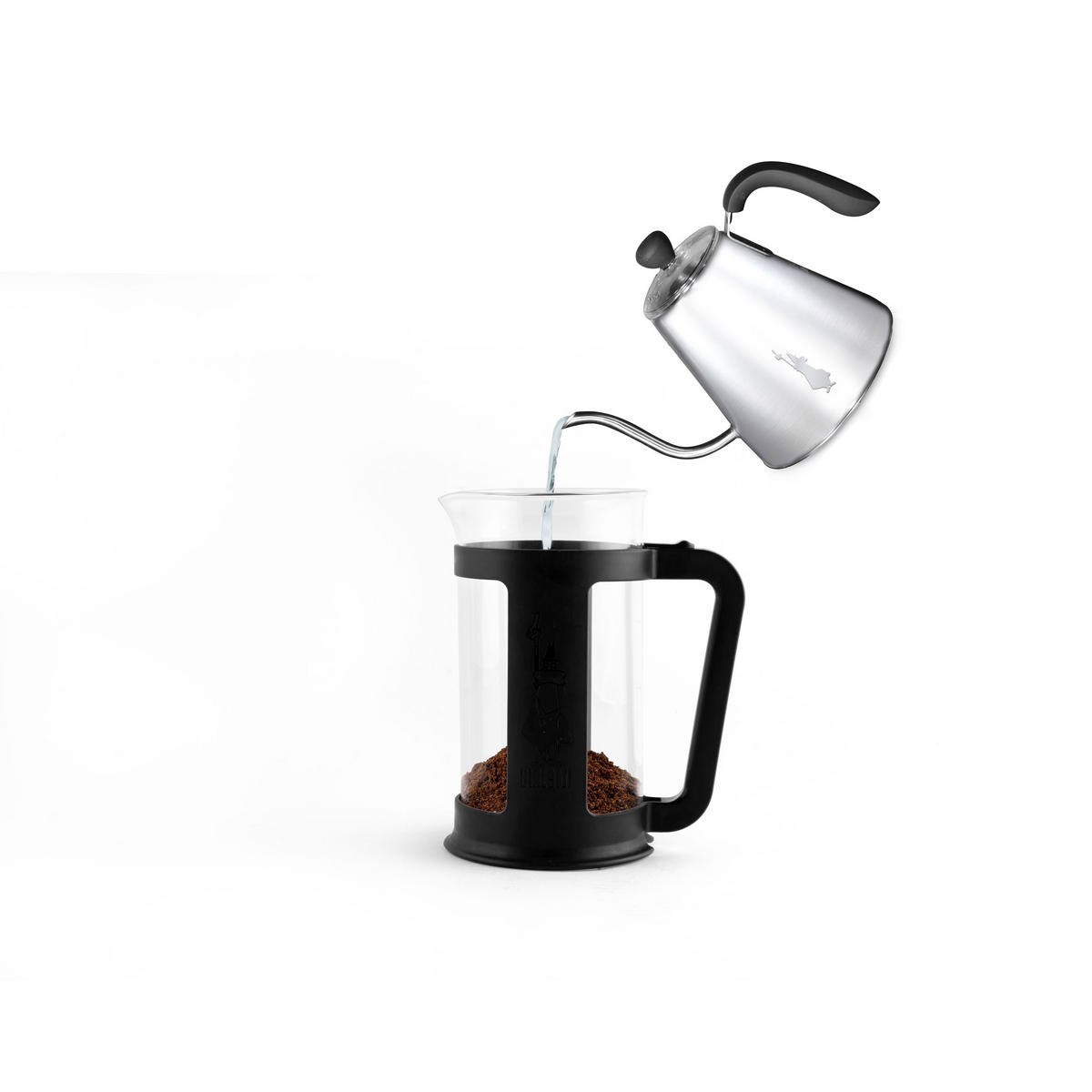 KAFFEEBEREITER Smart 350 ml, Glas, Schwarz - Schwarz, Glas (11/21/15cm) - Bialetti