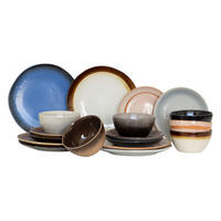 GESCHIRRSET18-TEILIG GESCHIRRSETEarth - 18-teilig / 6 Personen - Steingut - Multicolor, Keramik (2/2/1cm) - Studio Tavola
