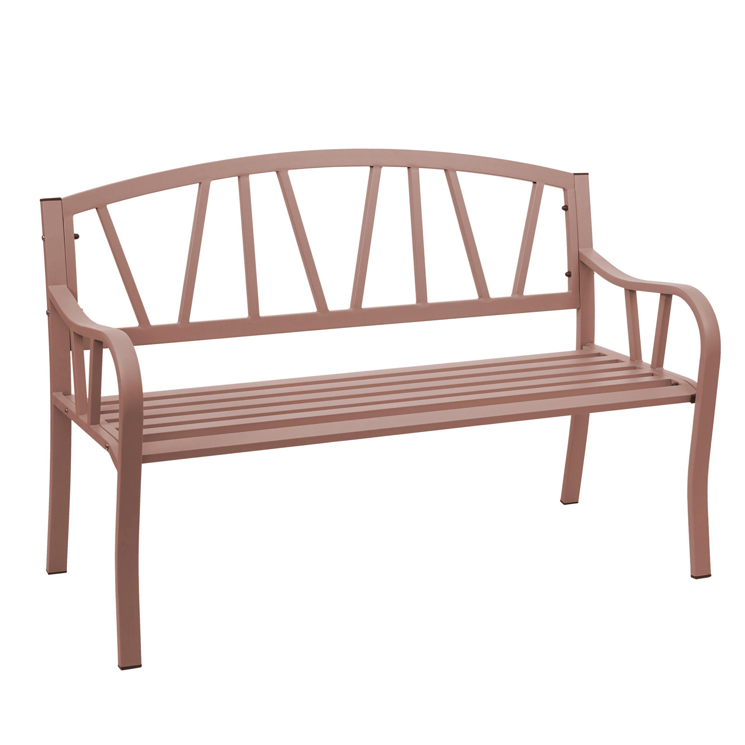 GARTENBANK Braun - Braun, Metall (127/89/54cm) - MCW