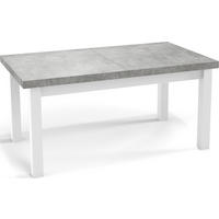 ESSTISCH Avena rechteckig ausziehbar, Grauer Beton 200/100/78 - Hellgrau/Weiß, Holz/Holzwerkstoff (200/100/78cm) - WFL GROUP