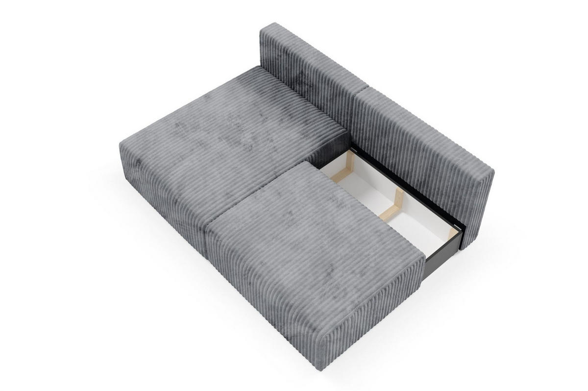 ECKSOFA Natalia Xs - Grau, Holzwerkstoff/Textil (149/210cm) - Fun Möbel