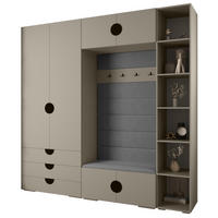 GARDEROBEN-SET 236,7/240/47 - Kaschmir/Schwarz, Holz/Kunststoff (240/236.7/47cm) - Abiks Möbel