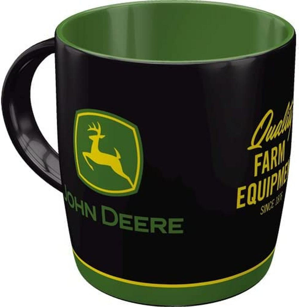 KAFFEETASSE 330 ml John Deere Logo Black - Multicolor, Metall (0.33L) - Nostalgic-Art