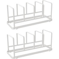 TELLERSTÄNDER Edelstahl, Abtropfgestell, verstellbar, 2-teilig - Weiß, Metall (15/30/21cm) - LUXUSKOLLEKTION