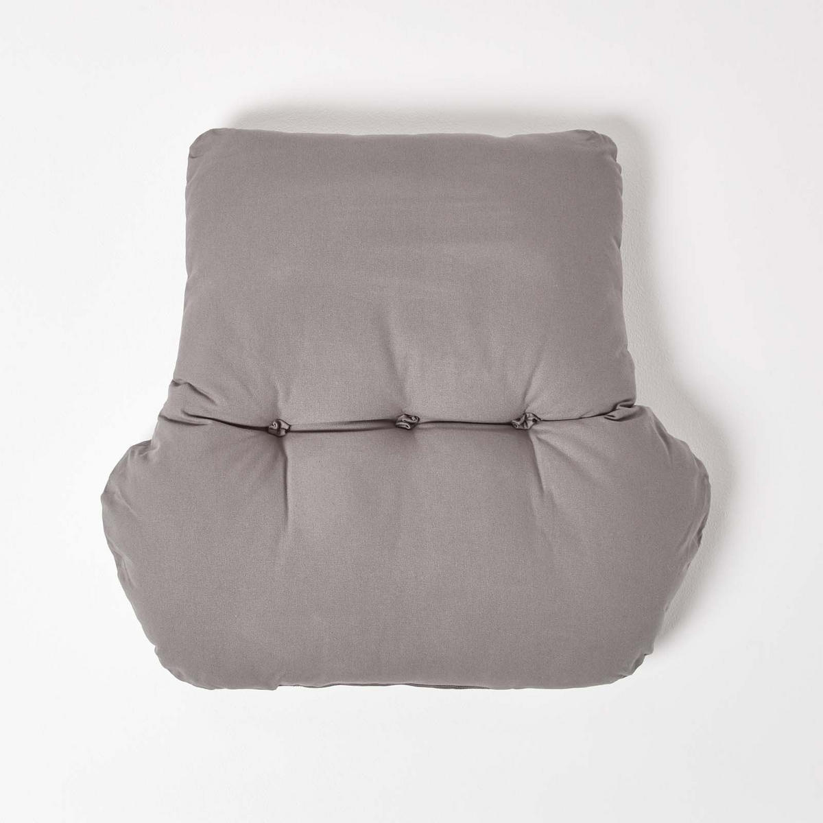 RÜCKENKISSEN grau 68/58 cm – Stützkissen für Sessel, Baumwolle - Grau, Textil (68/15cm) - Homescapes