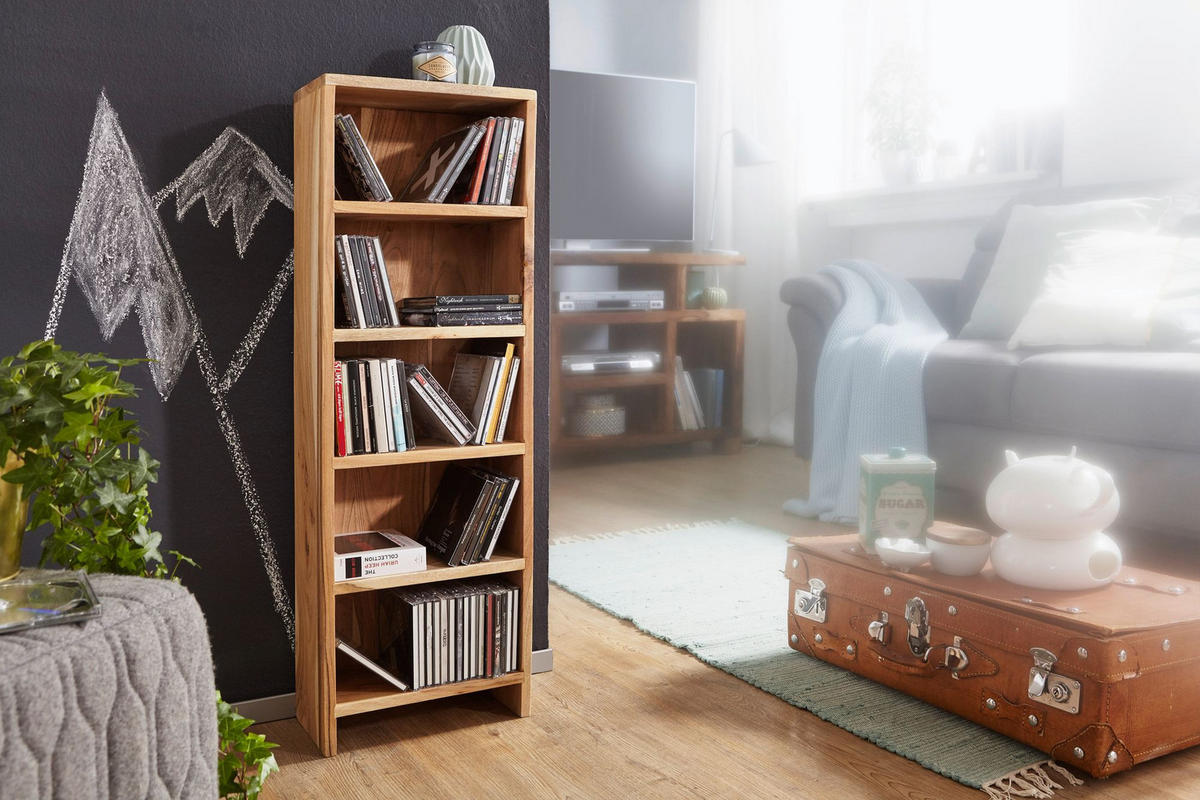 KLEINES Regal NOLA Standregal Akazie - Akaziefarben, Holz (30/90/17cm) - tinkaro
