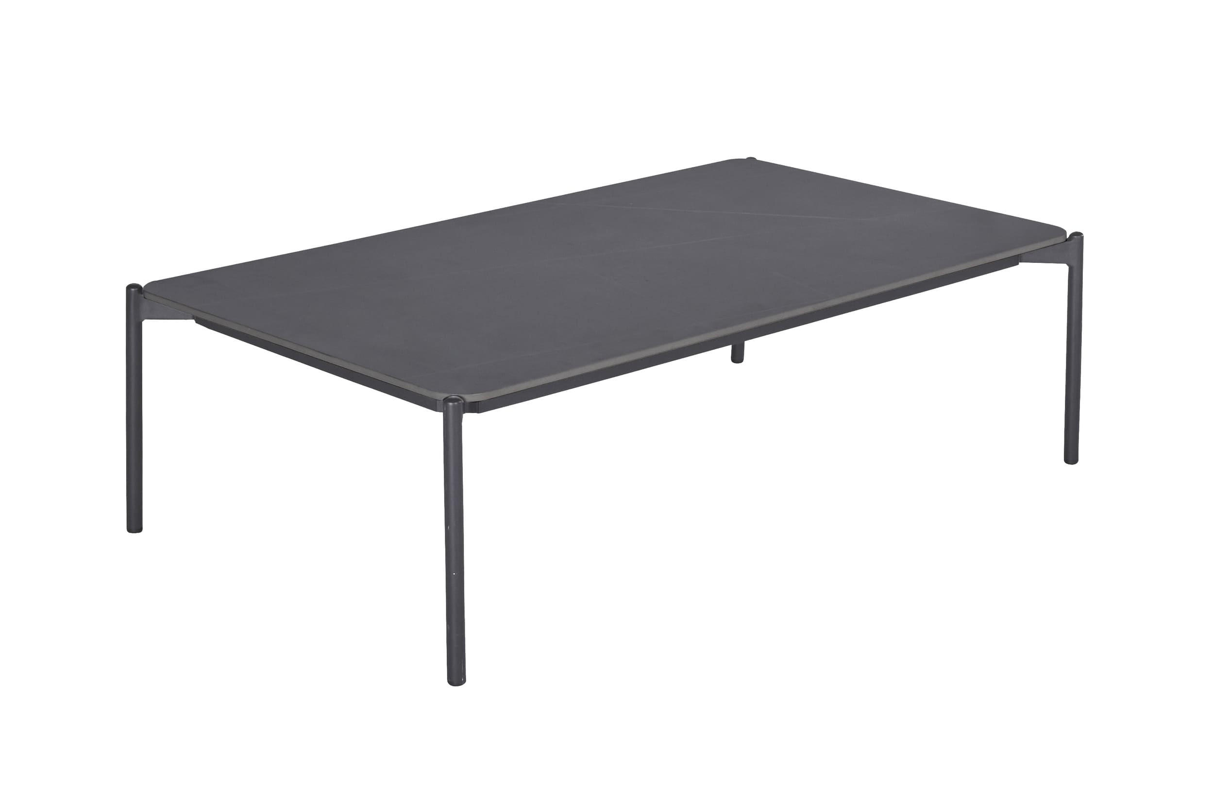 GARTENTISCH Balu 120x70x42 cm, Aluminium/Stein, Anthrazit - Anthrazit, Stein (120/70/42cm) - dasmöbelwerk