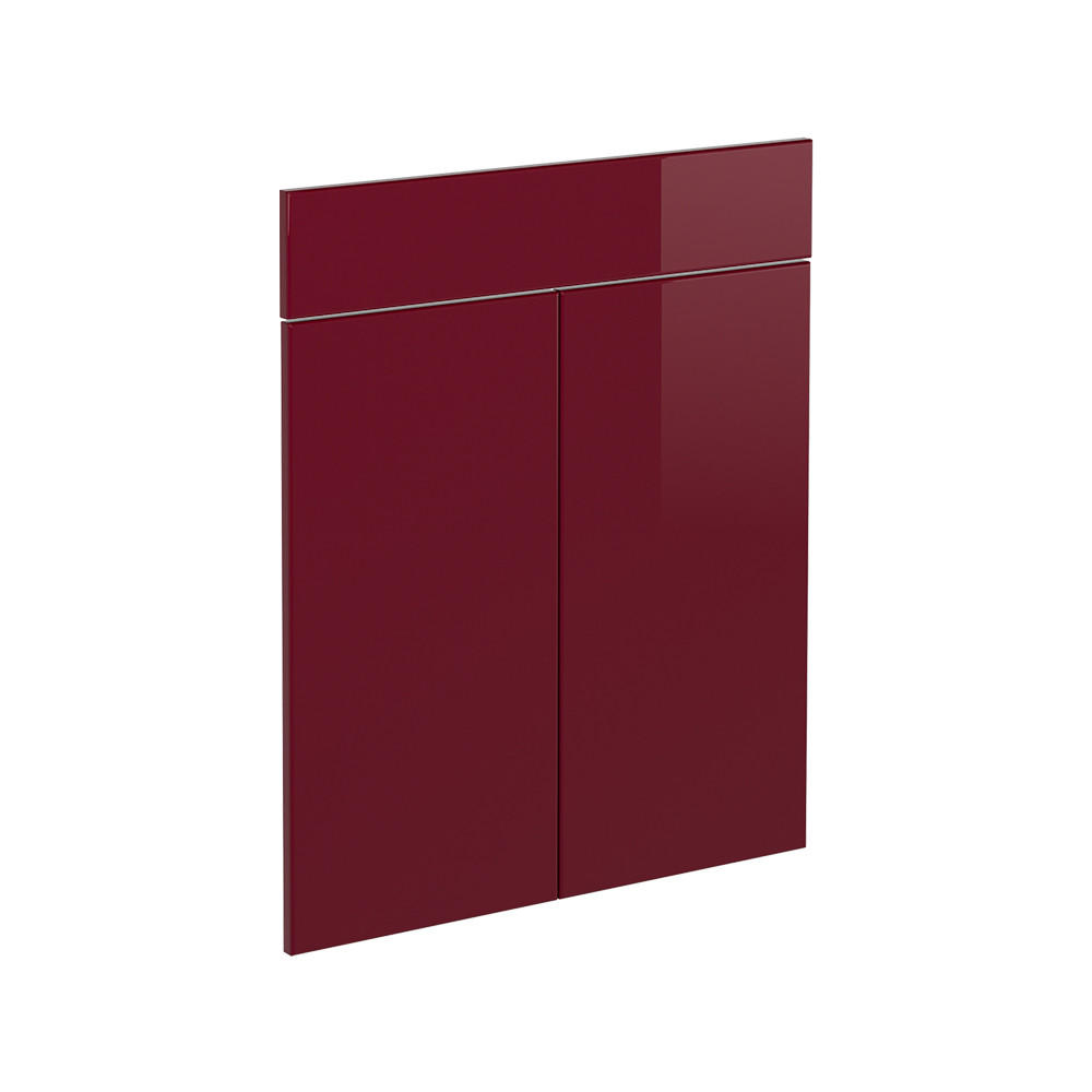 KÜCHENFRONT R-Line Rot Hochglanz 59.6 x 70.8 cm Möbelfront für den Schubunterschrank - Rot, Holzwerkstoff (59.6/70.8/1.6cm) - Vicco