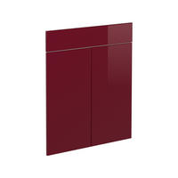 KÜCHENFRONT R-Line Rot Hochglanz 59.6 x 70.8 cm Möbelfront für den Schubunterschrank - Rot, Holzwerkstoff (59.6/70.8/1.6cm) - Vicco