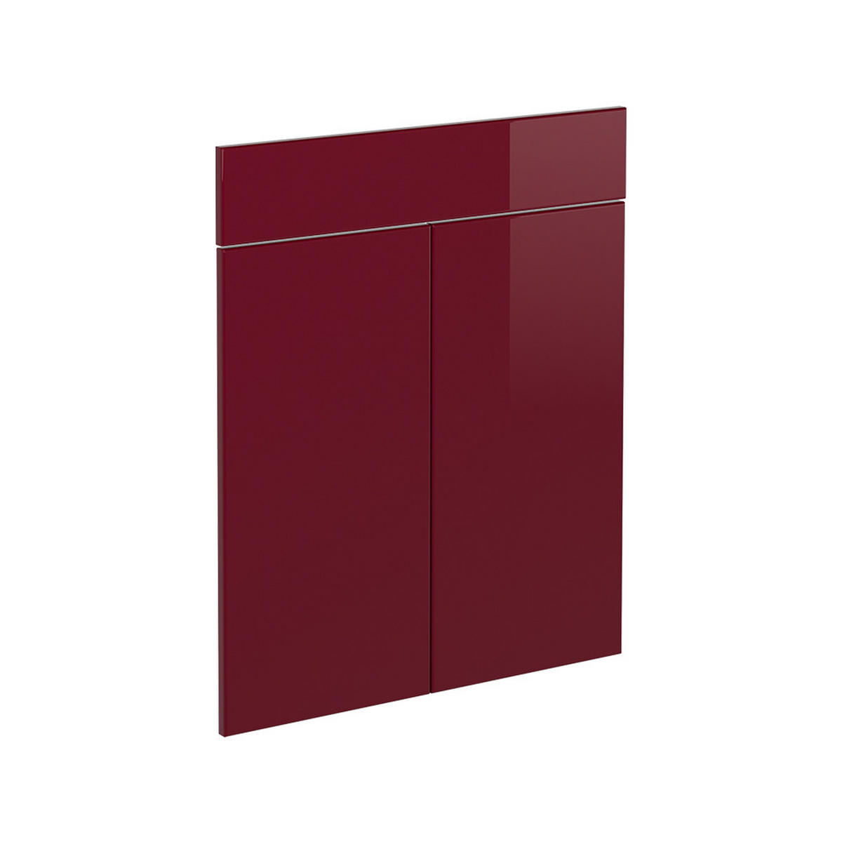 KÜCHENFRONT R-Line Rot Hochglanz 59.6 x 70.8 cm Möbelfront für den Schubunterschrank - Rot, Holzwerkstoff (59.6/70.8/1.6cm) - Vicco