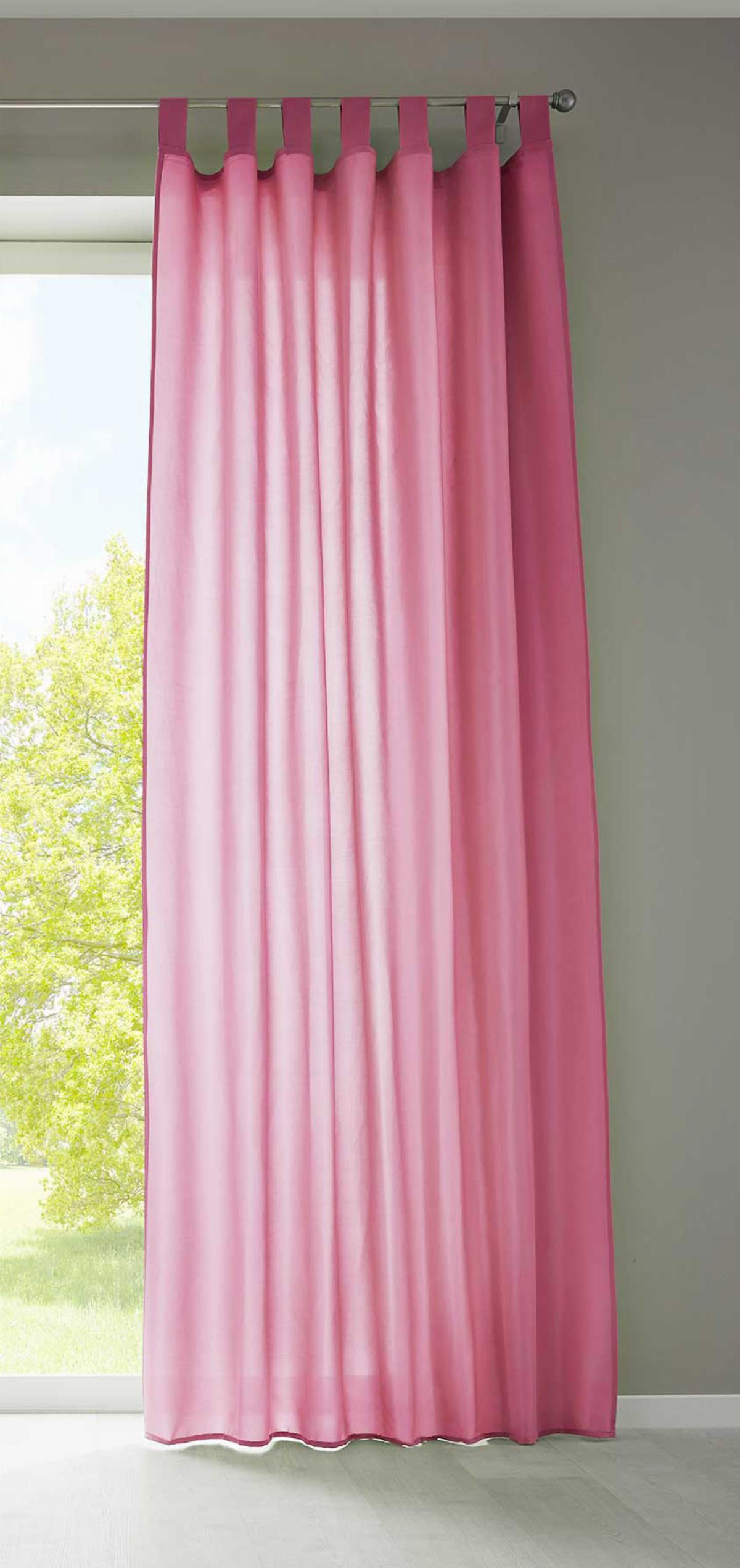 VORHANG POTSDAM HxB 245x140 cm Pink - Pink, Textil (140/245cm) - Gardinenbox