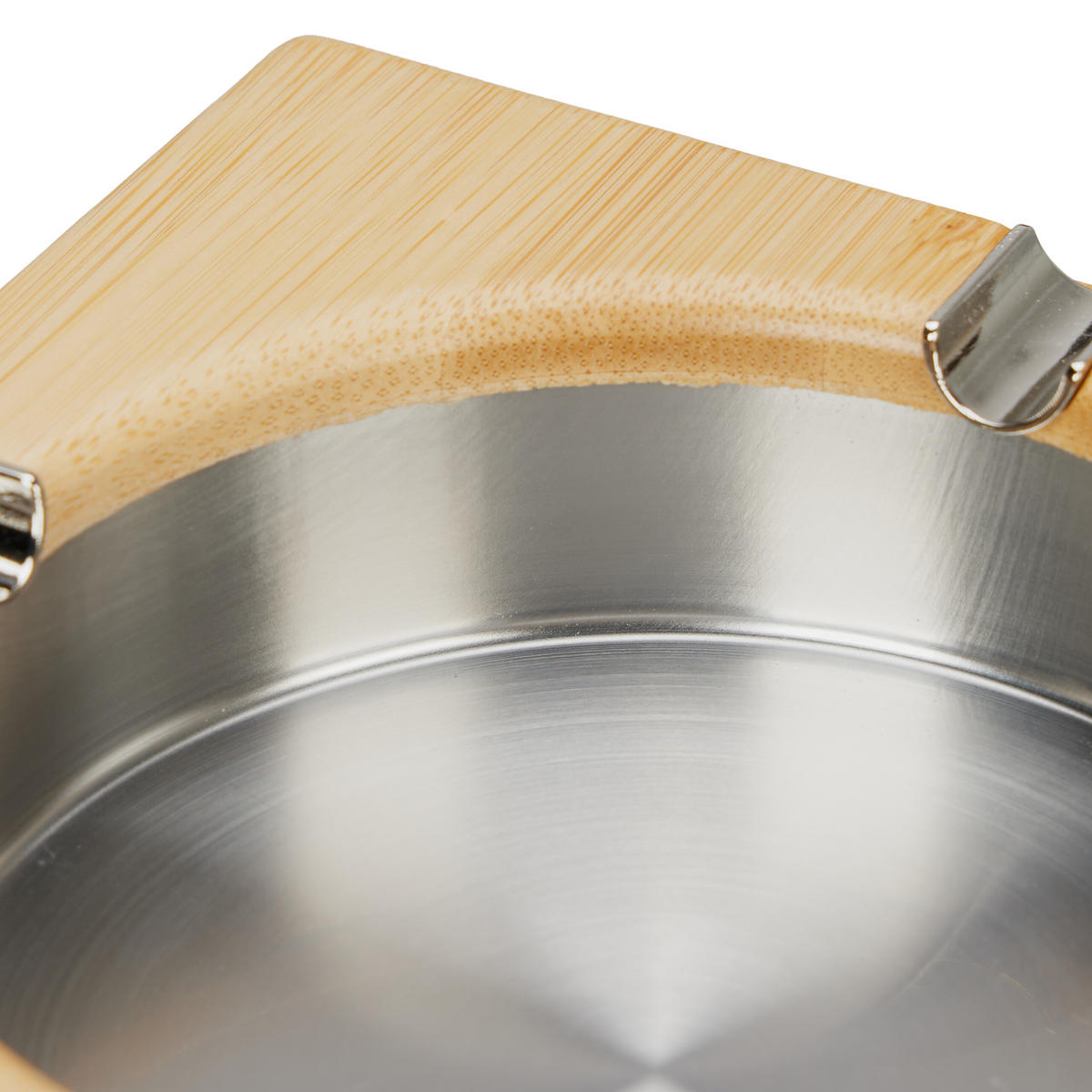 ASCHENBECHER - Hellbraun, Holz/Metall (10cm) - Relaxdays