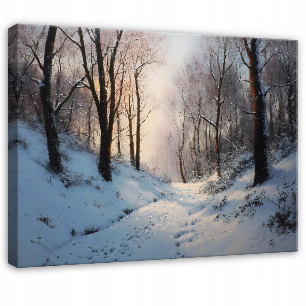Wallarena OBRAZ na plátně Lesní stromy hnědý 120x80 cm