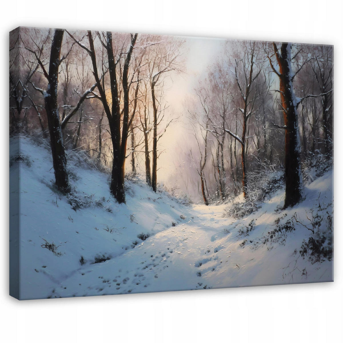 LEINWANDBILD Wald Bäume Braun 120x80 cm - Multicolor, Holzwerkstoff (120/80cm) - Wallarena