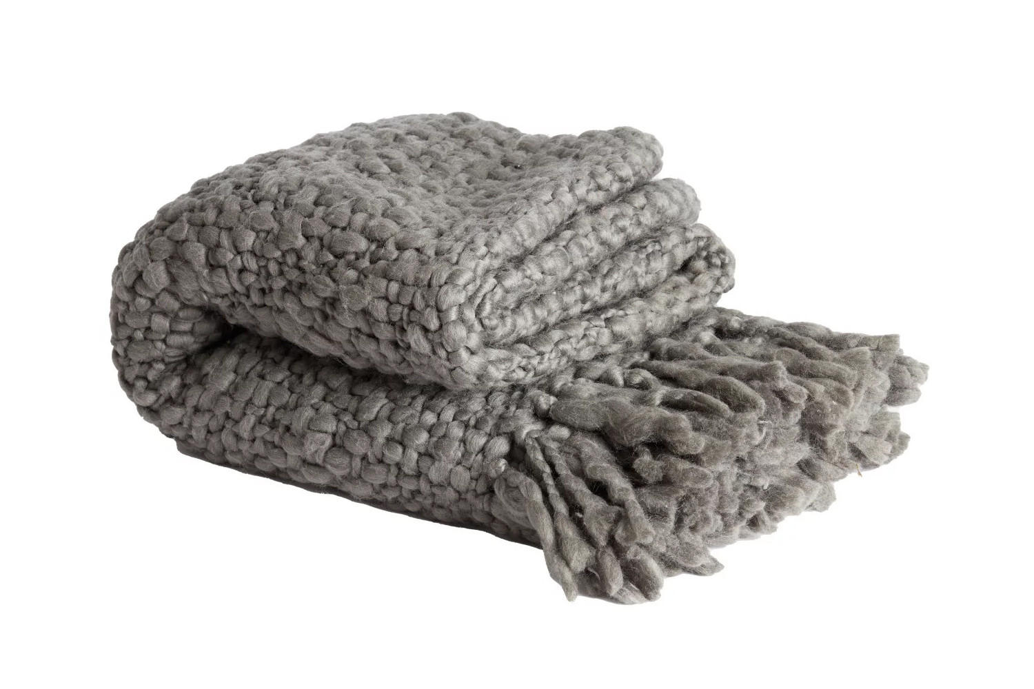 KUSCHELDECKE RISCA 170x130 cm, Dunkelgrau - Dunkelgrau, Textil (130/170cm) - Light & Living