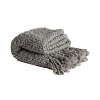 KUSCHELDECKE RISCA 170x130 cm, Dunkelgrau - Dunkelgrau, Textil (130/170cm) - Light & Living
