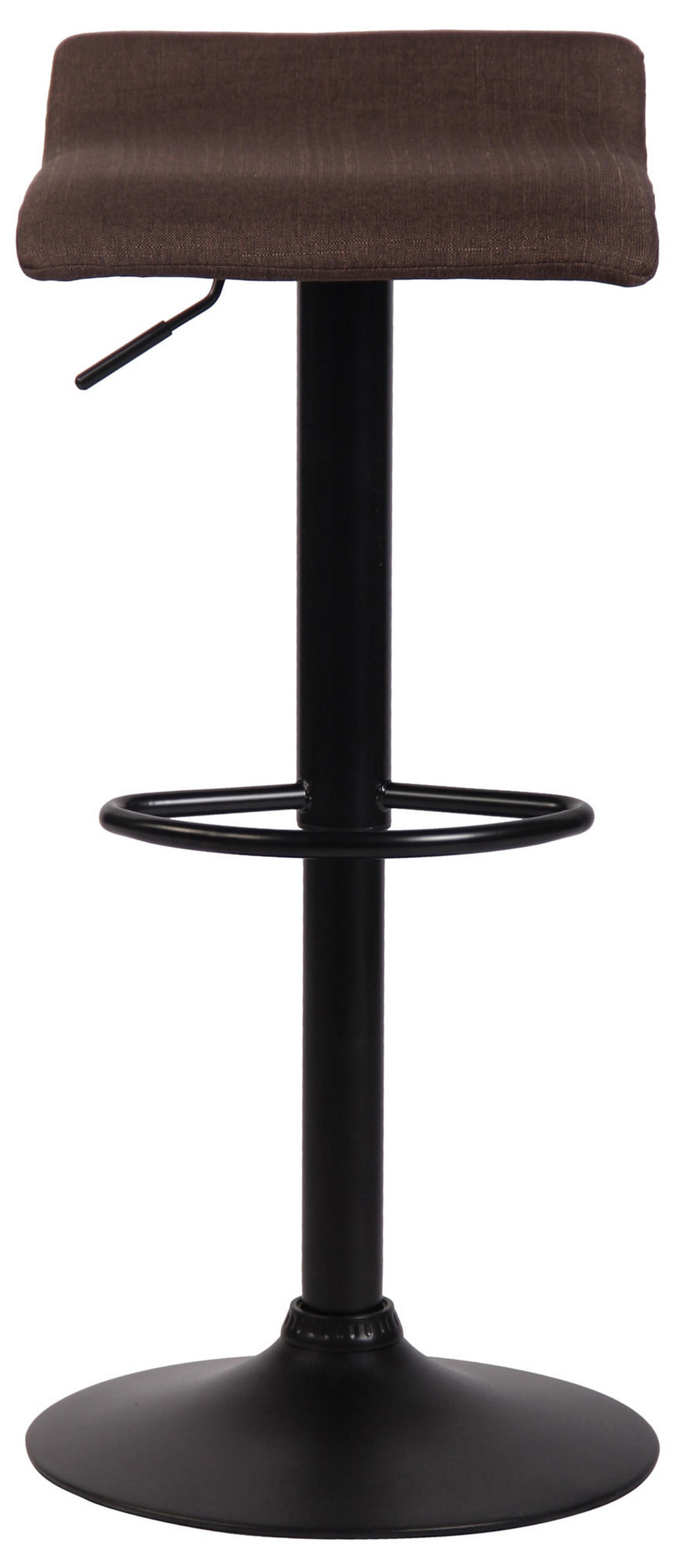 BARHOCKER Stoff braun - Schwarz/Braun, Textil/Metall (36/63/39cm) - CLP