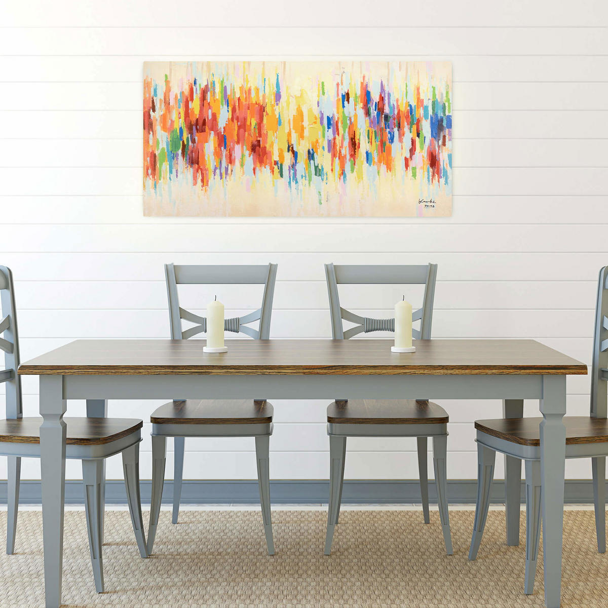 ACRYLBILD HANDGEMALT 120/60 cm - Multicolor, Holz/Textil (120/60cm) - KUNSTLOFT