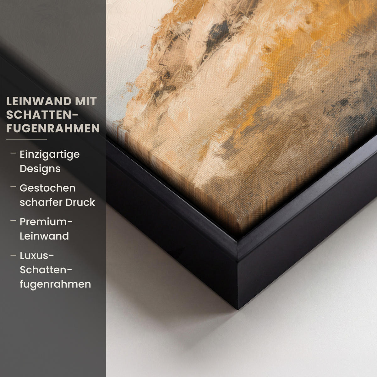 LEINWAND Bilder mit Rahmen - Hügel - Abstrakt - Christentum - Kreuz - 20x30 - Hellgrau, Textil (20/30cm) - MuchoWow
