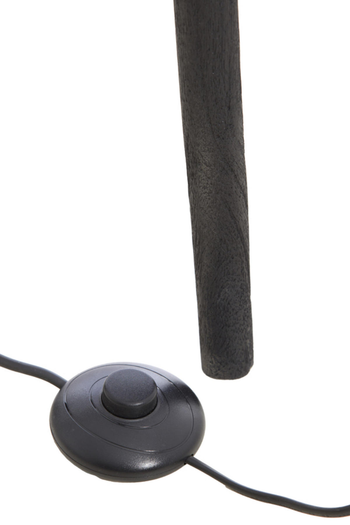 STEHLEUCHTE Ilias Schwarz Ø52/122 cm - Schwarz, Holz (52/52/122cm) - Light & Living
