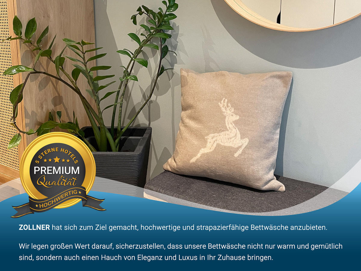KISSENBEZUG, 50x50 cm, 60% Baumwolle, 40% Polyacryl, fango - Fango, Naturmaterialien (50/50cm) - Zollner