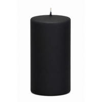 STUMPENKERZEN Samt-Lack Deep Black 12 x 6 cm, 4er Set - Schwarz, Paraffin (6/12/12cm) - Kopschitz Kerzen