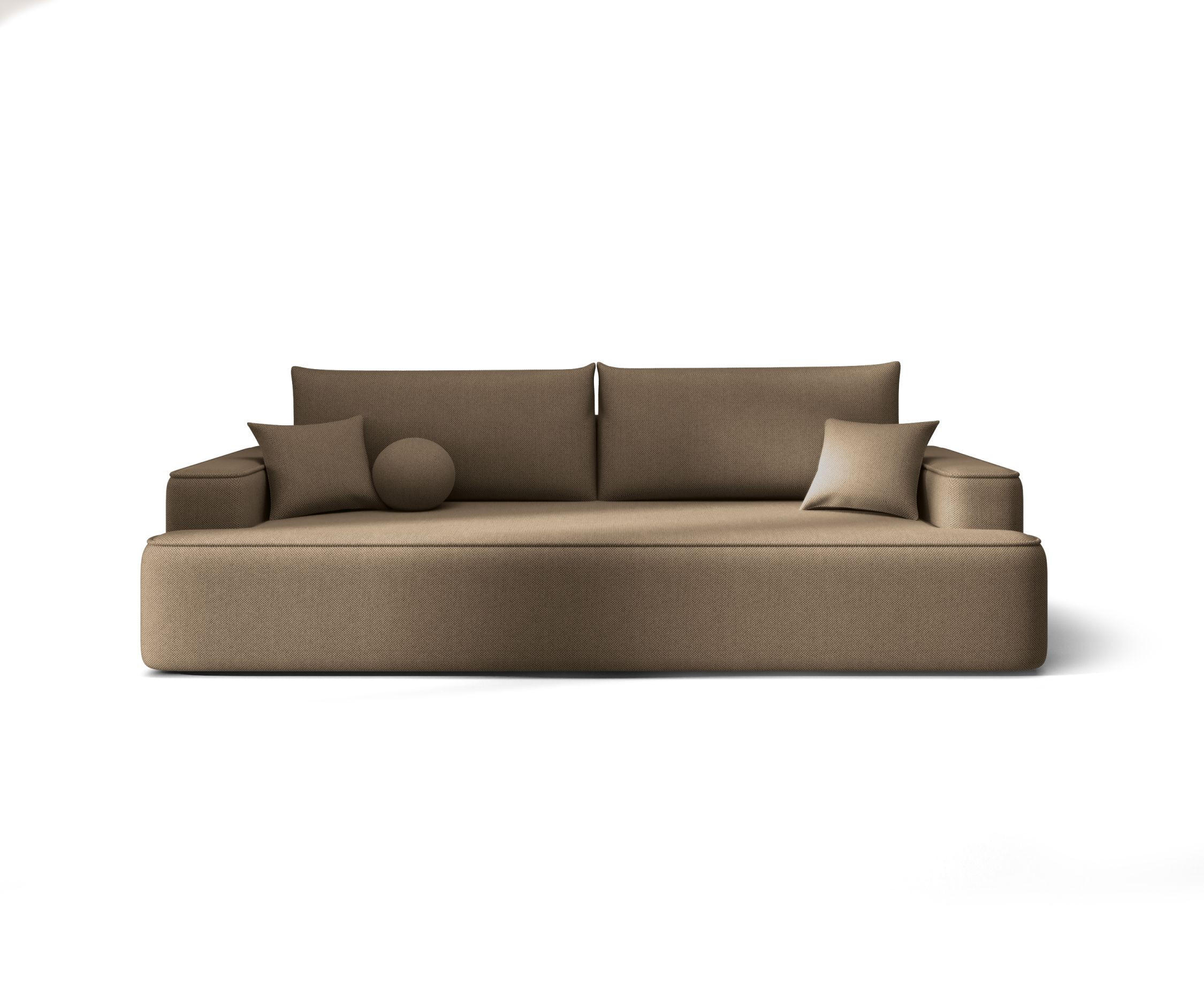 SOFA mit Schlaffunktion FIGO Curio 20 - Braun, Textil (250/75/150cm) - Bedante
