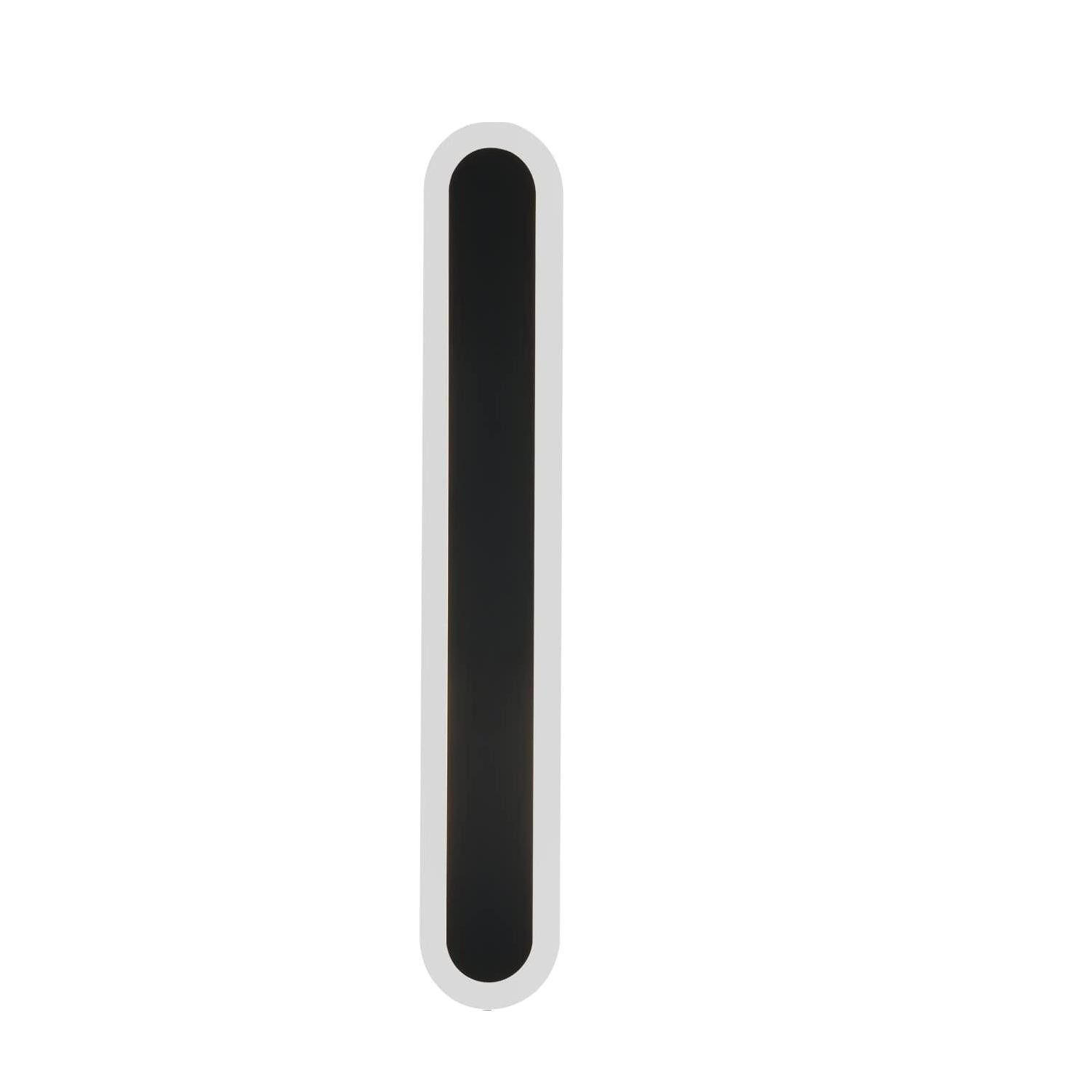 LED-WANDLEUCHTE Glowing 50/8/4 cm - Schwarz, Metall (8/4/50cm) - ZMH