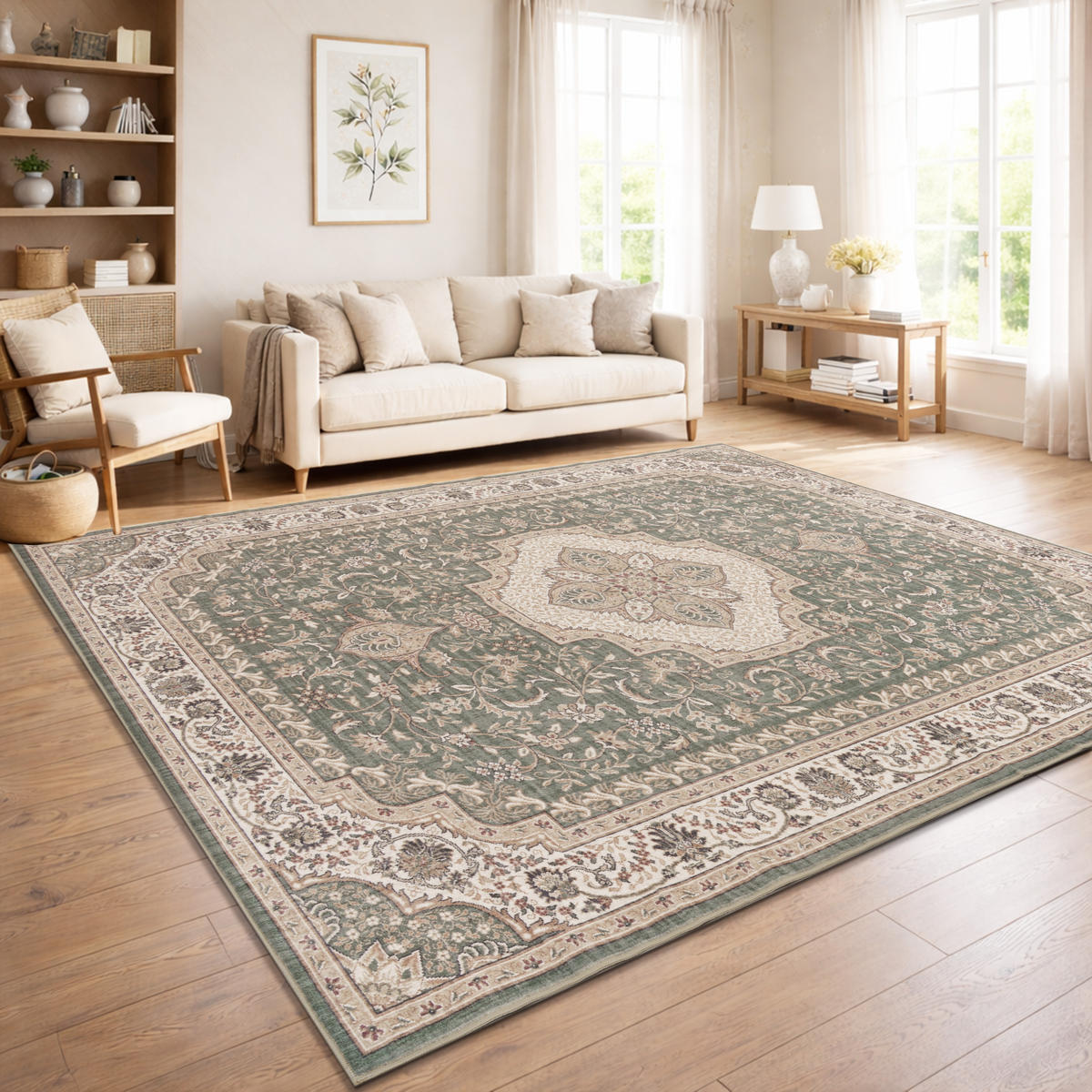 KURZFLORTEPPICH 160/220 cm Semer 422 - Grün, Textil (160/220cm) - Paco Home