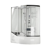 DAMPFDUSCHE ALLIN 4IN1 - Weiß, Rechts - Weiß, Glas (90cm) - Home Deluxe