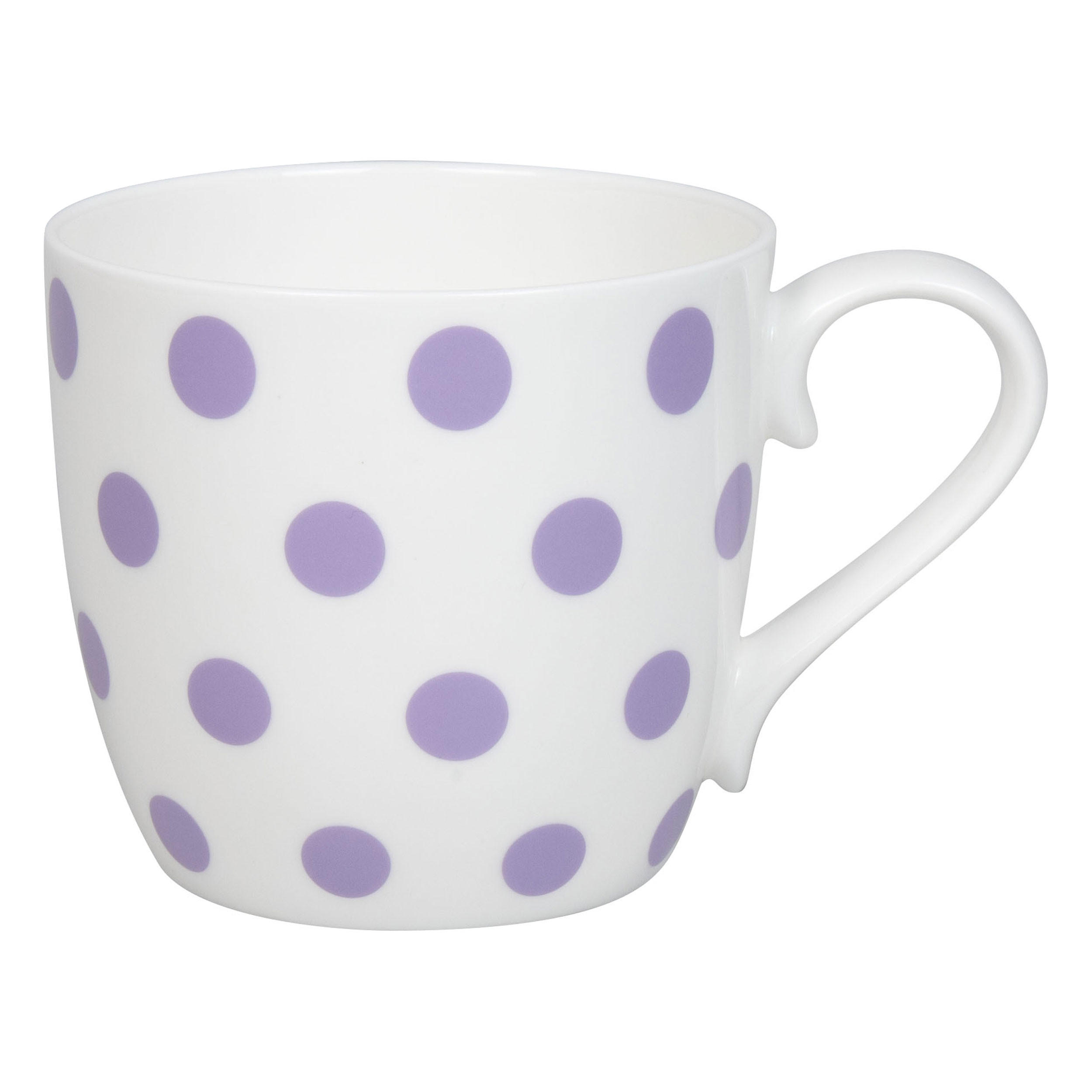 KAFFEEBECHER Dots - Lilac, Tasse - Violett/Weiß, Keramik (0.43L) - Könitz