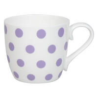 KAFFEEBECHER Dots - Lilac, Tasse - Violett/Weiß, Keramik (0.43L) - Könitz